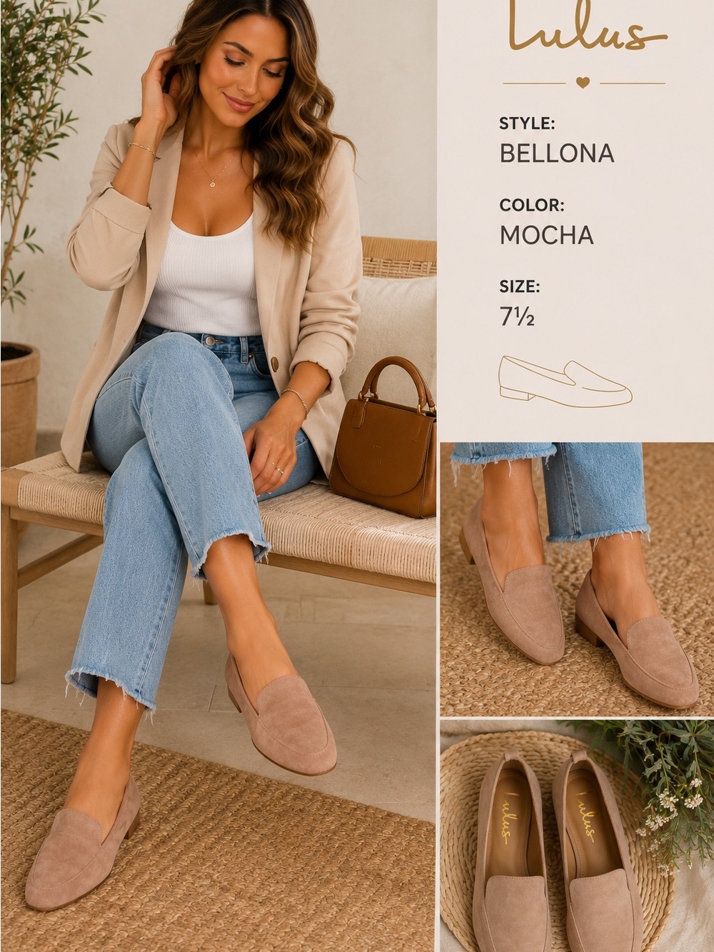 Lulu's Bellona Loafers in Mocha Suede
